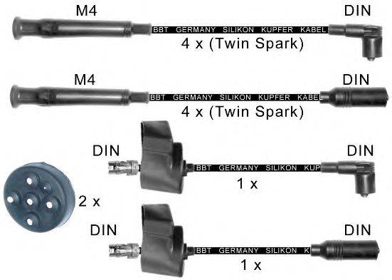 Комплект проводов зажигания BBT ZK1018
