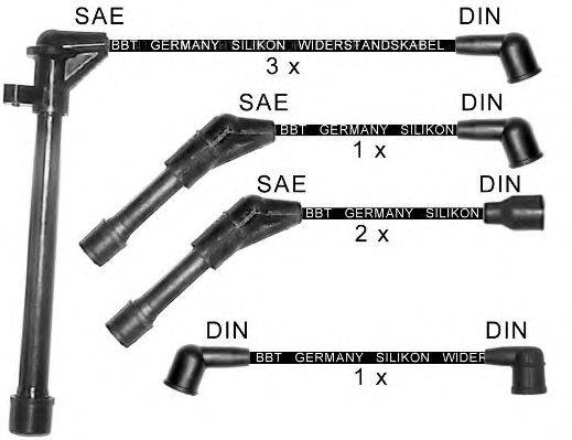 Комплект проводов зажигания BBT ZK1690