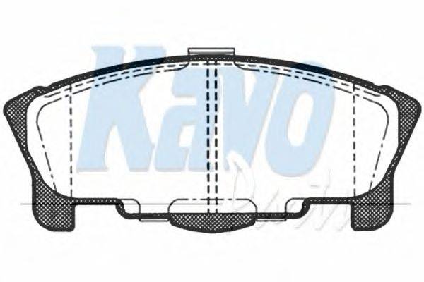 Комплект тормозных колодок, дисковый тормоз KAVO PARTS BP-1508