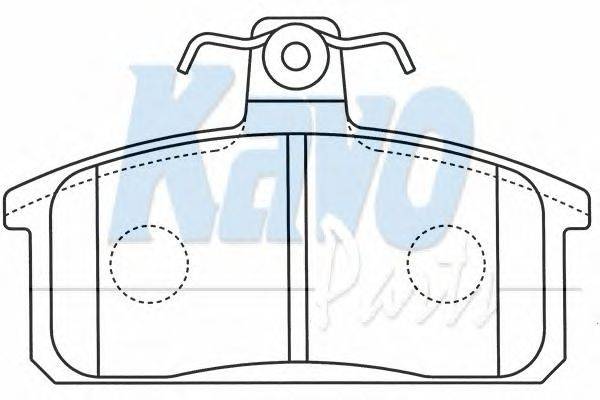 Комплект тормозных колодок, дисковый тормоз KAVO PARTS BP-8530
