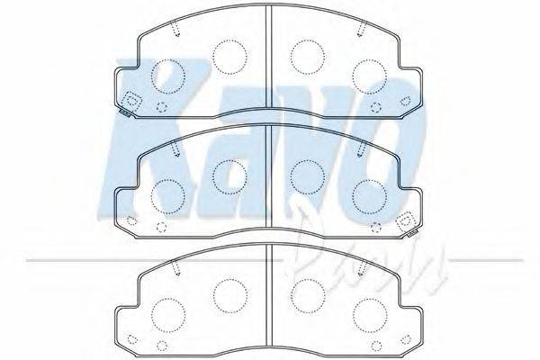 Комплект тормозных колодок, дисковый тормоз KAVO PARTS BP-9106