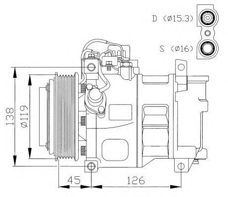 Компрессор, кондиционер NRF 32042G