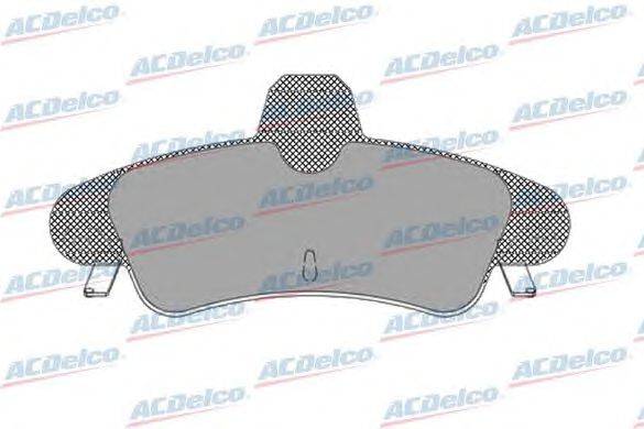 Комплект тормозных колодок, дисковый тормоз ACDelco AC0581292D