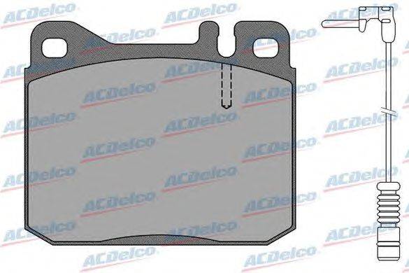 Комплект тормозных колодок, дисковый тормоз ACDelco AC058141AD
