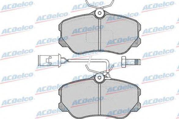 Комплект тормозных колодок, дисковый тормоз ACDelco AC058358D