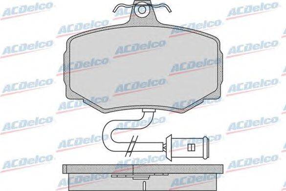 Комплект тормозных колодок, дисковый тормоз ACDelco AC058752D