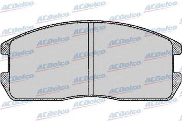 Комплект тормозных колодок, дисковый тормоз ACDelco AC439581D