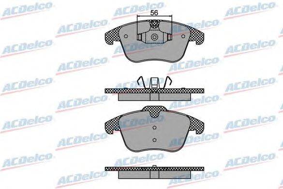 Комплект тормозных колодок, дисковый тормоз ACDelco AC996081D