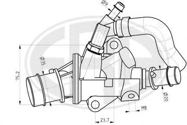 Термостат, охлаждающая жидкость ERA 350062