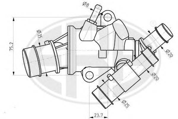 Термостат, охлаждающая жидкость ERA 350319