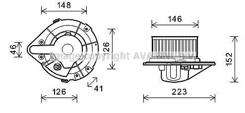 Электродвигатель, вентиляция салона AVA QUALITY COOLING AI7501