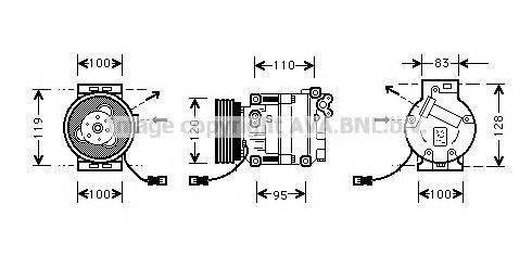 Компрессор, кондиционер AVA QUALITY COOLING FTK034