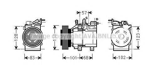 Компрессор, кондиционер AVA QUALITY COOLING HYK324