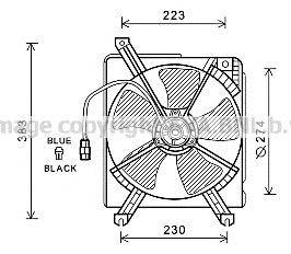 Вентилятор, охлаждение двигателя AVA QUALITY COOLING MZ7542