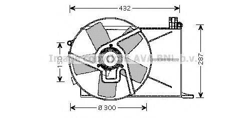 Вентилятор, охлаждение двигателя AVA QUALITY COOLING OL7510