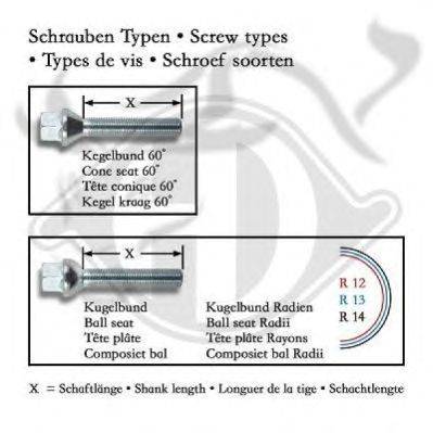 Болт крепления колеса DIEDERICHS 7770018