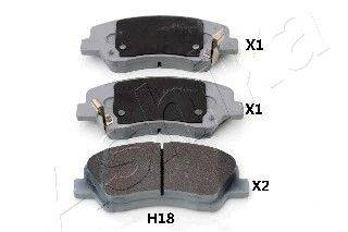 Комплект тормозных колодок, дисковый тормоз ASHIKA 50-0H-H18