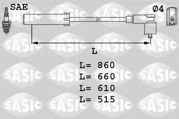 Комплект проводов зажигания SASIC 9280002