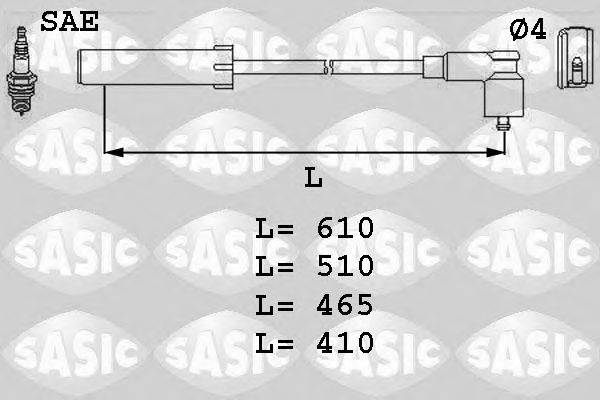 Комплект проводов зажигания SASIC 9284004