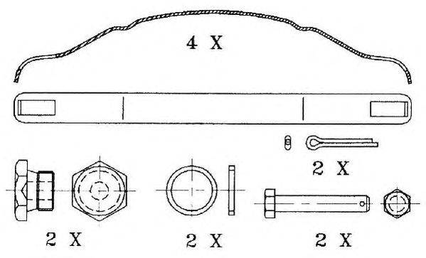 Комплект тормозных колодок, дисковый тормоз ABEX 29155