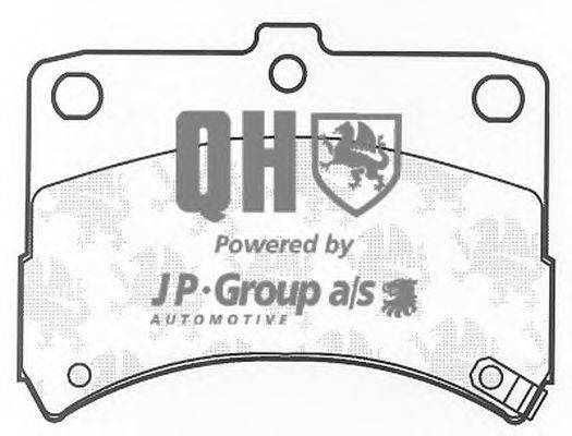 Комплект тормозных колодок, дисковый тормоз JP GROUP BP1205