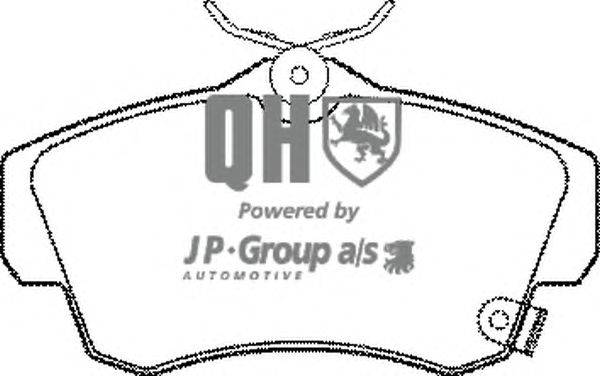 Комплект тормозных колодок, дисковый тормоз JP GROUP BP1257