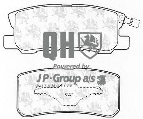 Комплект тормозных колодок, дисковый тормоз JP GROUP BP1281