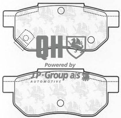 Комплект тормозных колодок, дисковый тормоз JP GROUP 4463700119