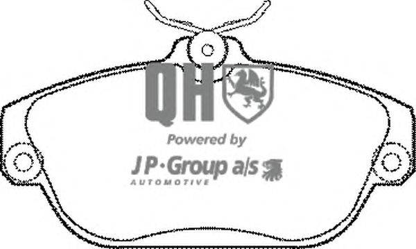 Комплект тормозных колодок, дисковый тормоз JP GROUP BP859