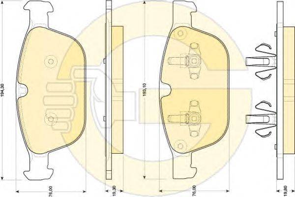 Комплект тормозных колодок, дисковый тормоз GIRLING 6118212