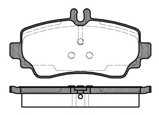 Комплект тормозных колодок, дисковый тормоз KAWE 065002