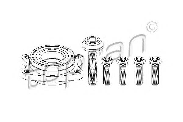 Комплект подшипника ступицы колеса TOPRAN 110 517