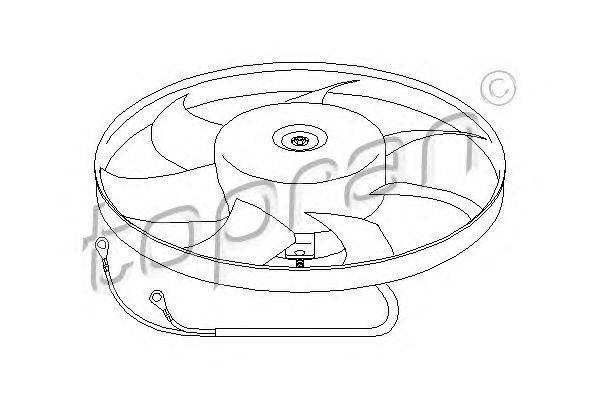 Вентилятор, охлаждение двигателя TOPRAN 111437