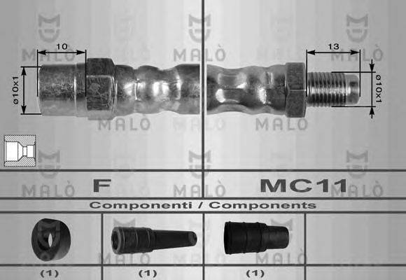 Тормозной шланг MALÒ 8043