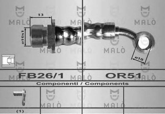 Тормозной шланг MALÒ 80465