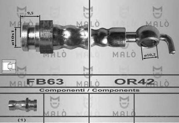 Тормозной шланг MALÒ 80553