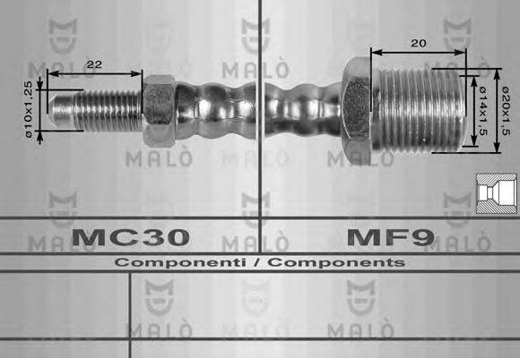 Тормозной шланг MALÒ 8344