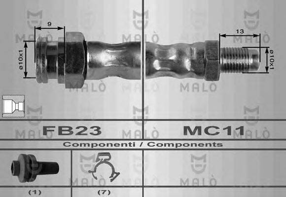 Тормозной шланг MALÒ 8470