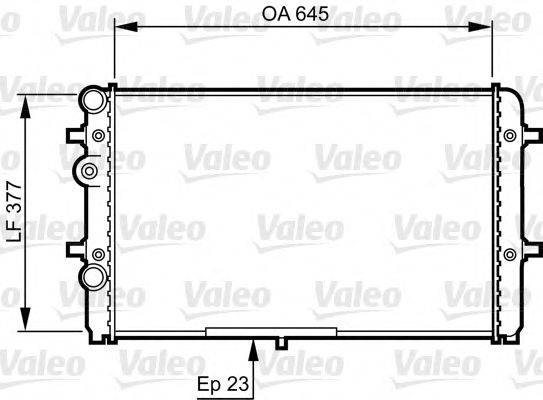 Радиатор, охлаждение двигателя VALEO 732493