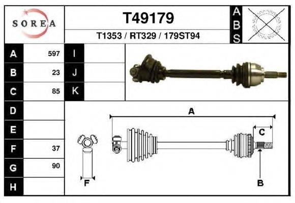 Приводной вал EAI T49179