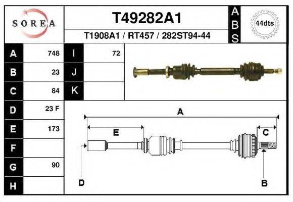 Приводной вал EAI T49282A1