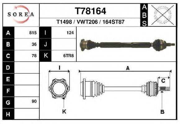 Приводной вал CEVAM 101952