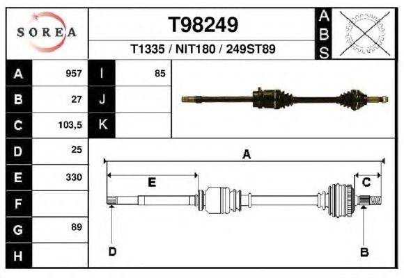 Приводной вал EAI T98249