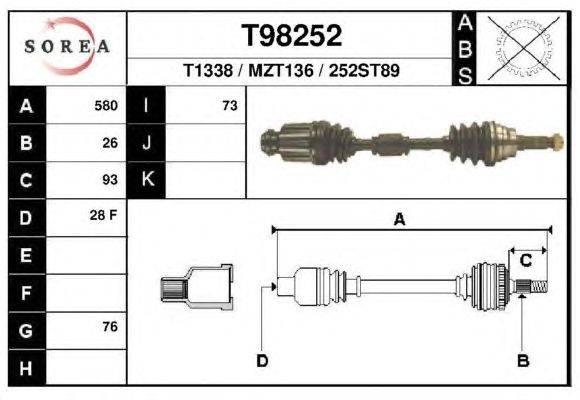 Приводной вал EAI T98252