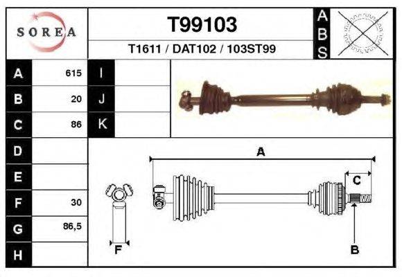 Приводной вал EAI T99103