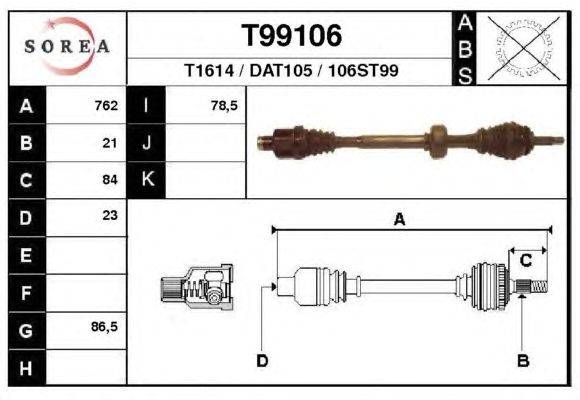 Приводной вал EAI T99106