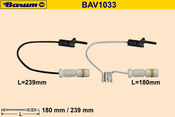 Сигнализатор, износ тормозных колодок BARUM BAV1033
