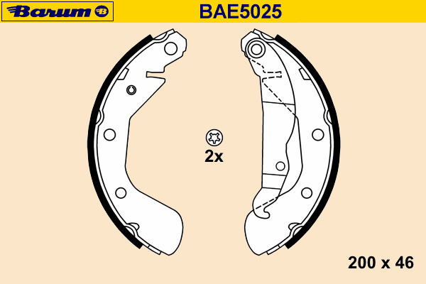 Комплект тормозных колодок BARUM BAE5025