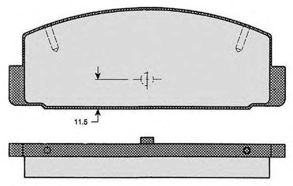 Комплект тормозных колодок, дисковый тормоз HAVAM 7537