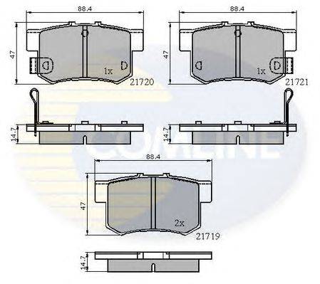 Комплект тормозных колодок, дисковый тормоз COMLINE CBP3445